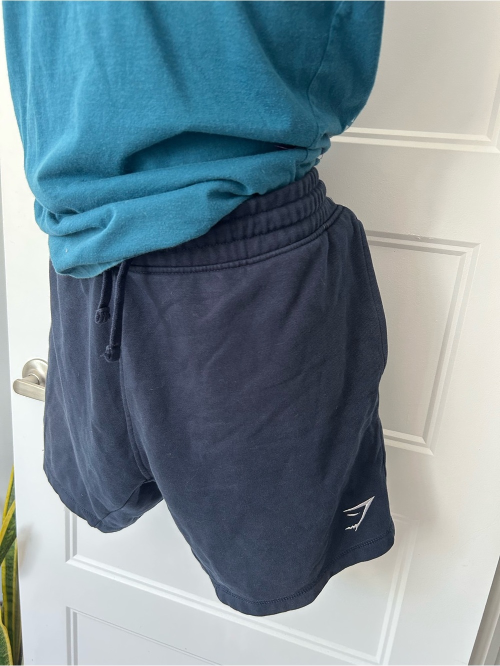 Gymshark Men’s Dark Navy Elastic Drawstring Athletic Shorts
